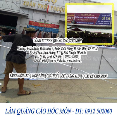 Làm bảng hiệu quảng cáo - đường Phan Văn Hớn - Hóc Môn