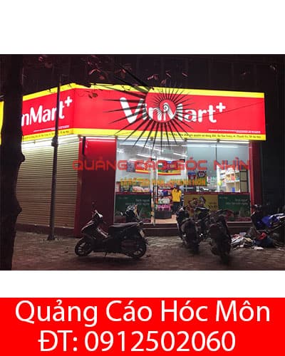 hộp đèn quảng cáo gắn đèn cho cửa hàng ở huyện hóc môn